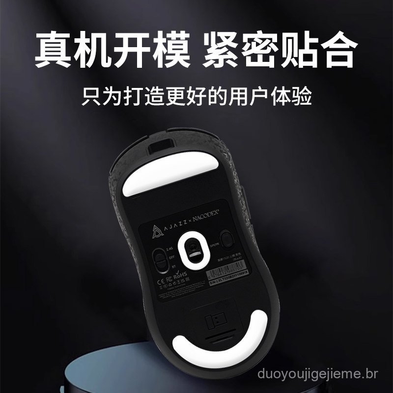 Pés de Substituição Elétricos Pretos Pro para Mouse Maxt520, Pés de Mouse em Teflon Arc, Adequados para Mouse Pads, Ades