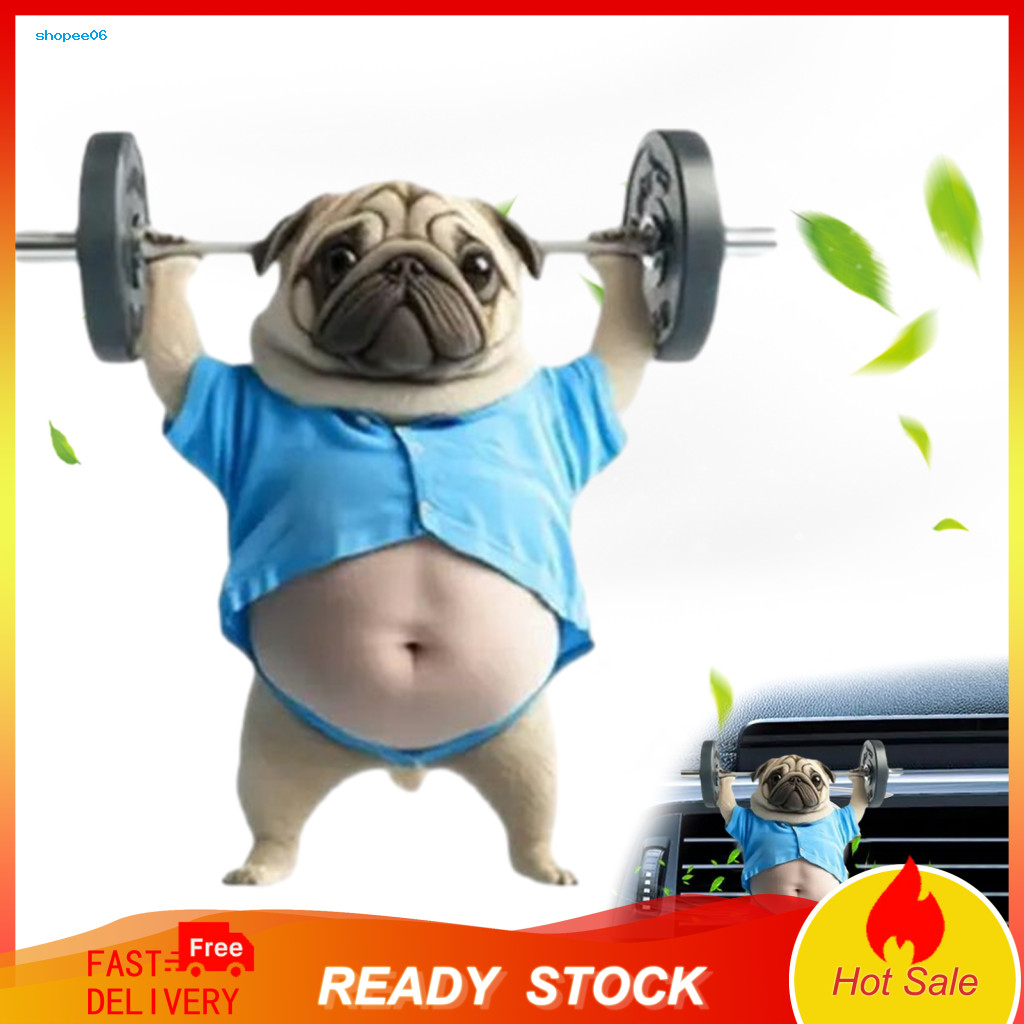Rust-proof Car Vent Clip Dog Ornament Puppy Air Freshener with Replaceable Scent Pads – Cute Dashboard Decor Lightweig