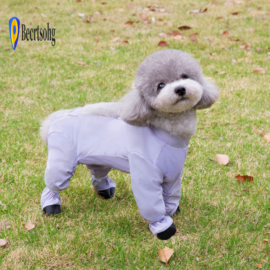Breathable Dog Pants Raincoat Waterproof Shoes Leggings Set – Anti-slip Dirt Proof Boots Jacket for Rainy Snowy Days P