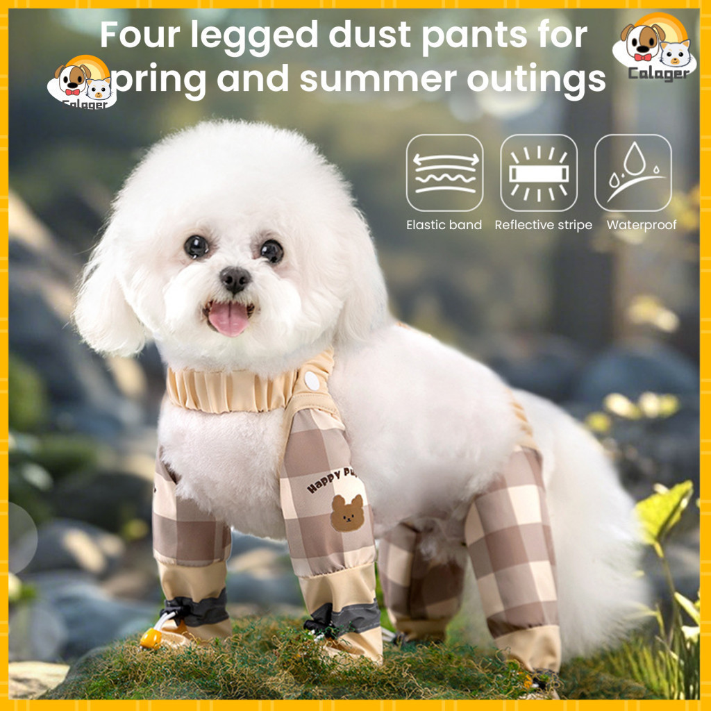 Claw Protection Dog Shoes Reflective Dust Pants Waterproof Leggings Full Leg Dust-proof Adjustable Pet for Seasons Outdo