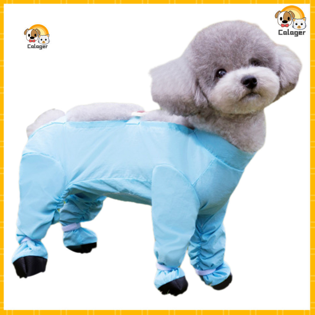 Puppy Paw Protectors Dog Raincoat Waterproof Shoes Leggings Set – Anti-slip Dirt Proof Boots for Rainy Snowy Days Dura