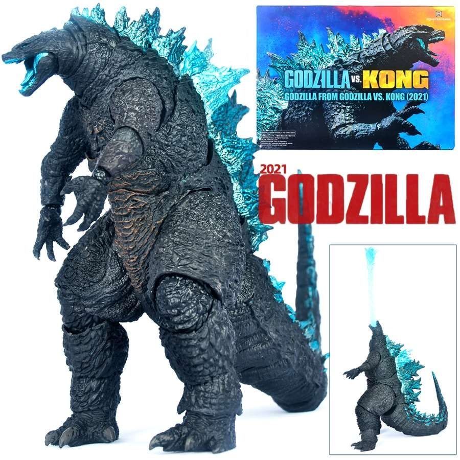 【pronto para enviar】 Godzilla Toy Godzilla Performance Model Versus Ombros e Pernas Móveis King Kong Montado Respiração