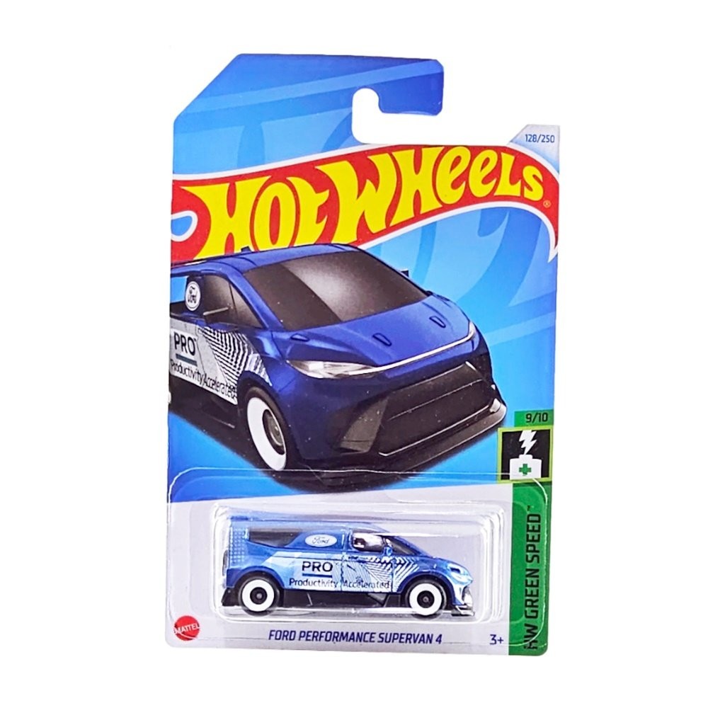 Miniatura Carro Ford Performance Supervan 4 - HW Green Speed 9/10 - Mainline - 8,0 cm - 1:64 - Azul - Hot Wheels