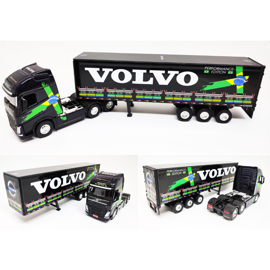 Miniatura Volvo FH 500 Azul + Carreta Graneleira Performance Edition