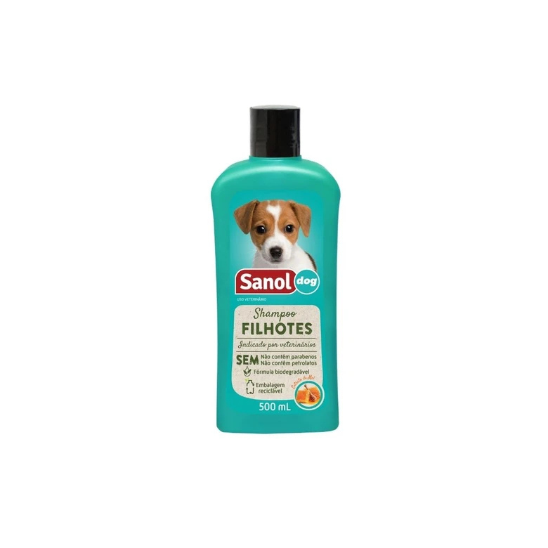 🐶 Shampoo Sanol Dog Filhotes 500ml 💙