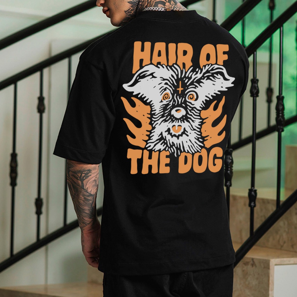 Camiseta Oversized Camisa StreetWear Hair of The Dog Envio Imediato Malhão Premium OVER-291