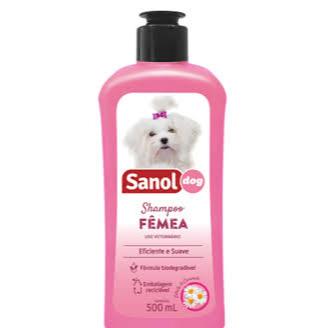 Shampoo Sanol Dog 500ml Para Câes e Gatos Fêmeas