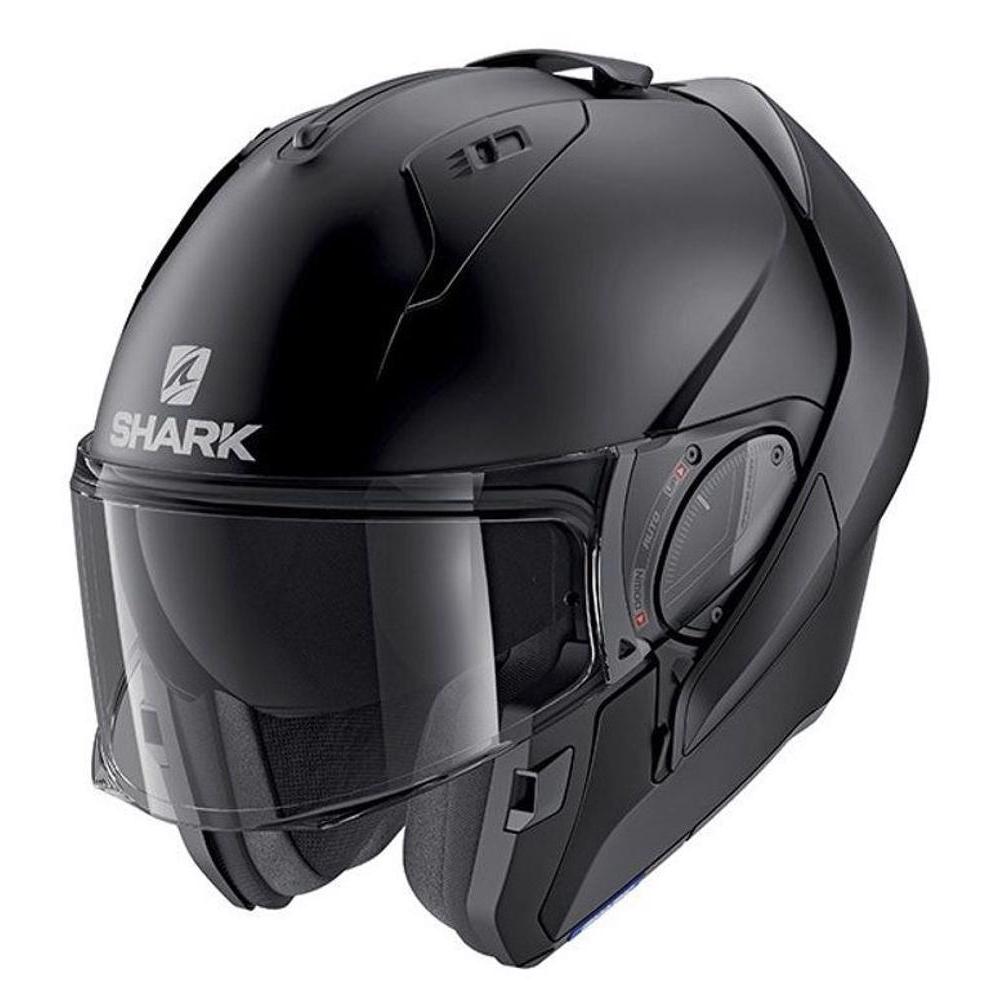 CAPACETE SHARK EVO ES BLANK KMA FOSCO ARTICULADO PRETO