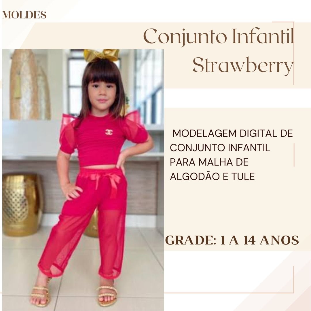Molde Conjunto Infantil Strawberry