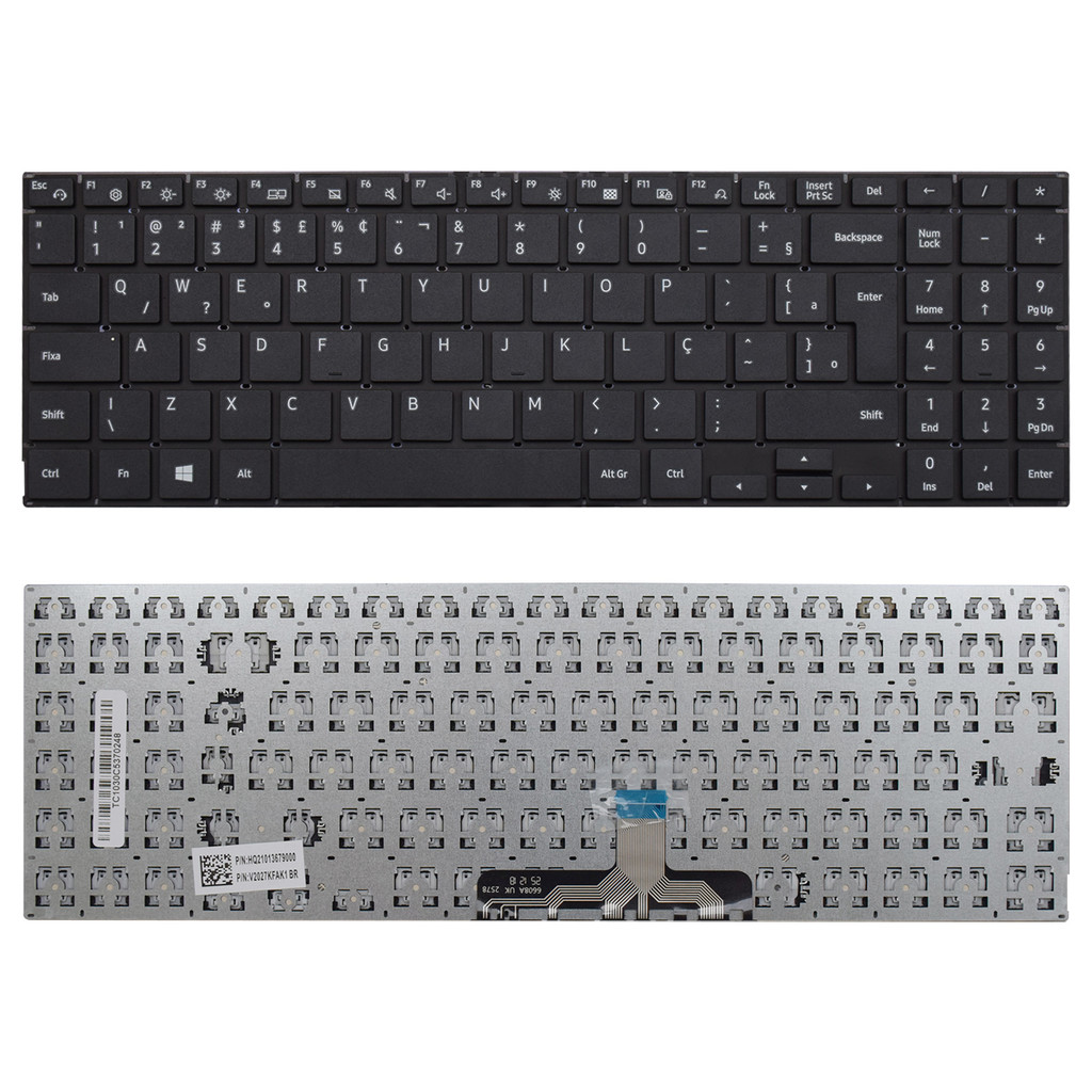 Teclado para Notebook Samsung Part Number BA68-13084A ABNT2 Preto