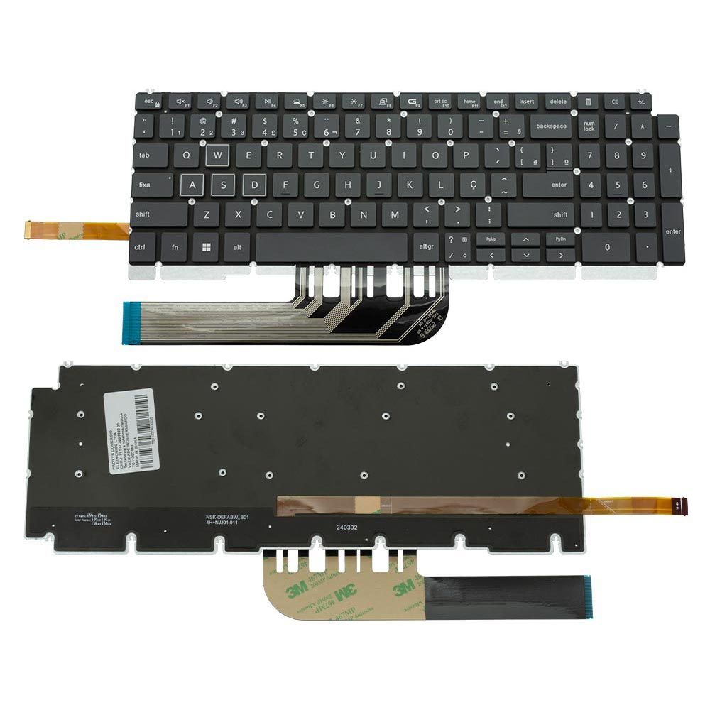 Teclado para Notebook Dell Part Number P105F008 ABNT2