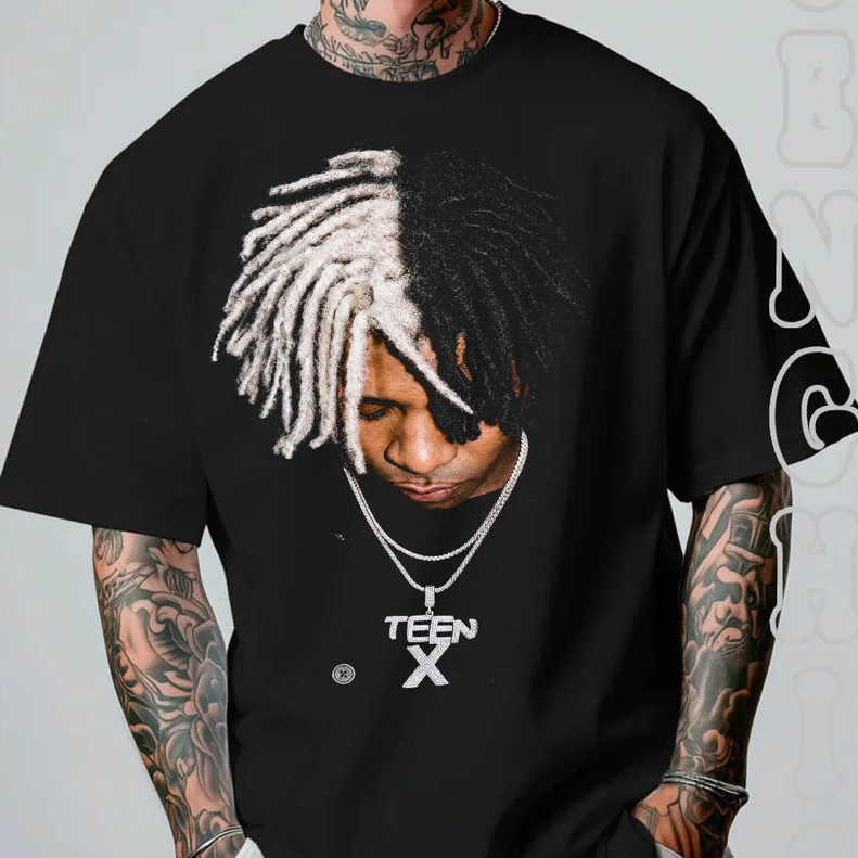 Camiseta Teen X Faixa Trap Playboi Carti Camisa Basica e Oversized Unissex