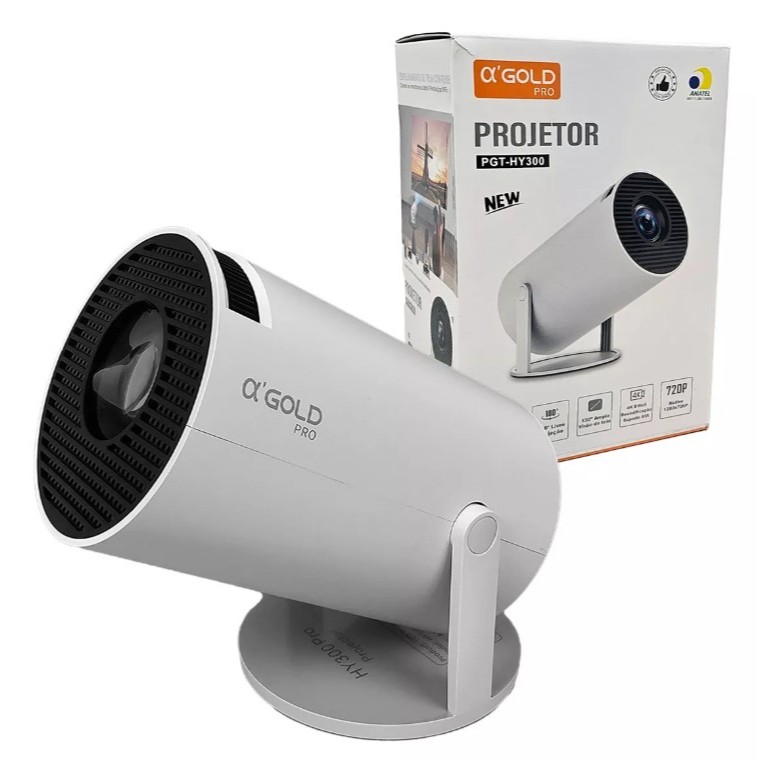 Mini Projetor Portátil Android Hd Wifi 5g Bluetooth Smart Tv