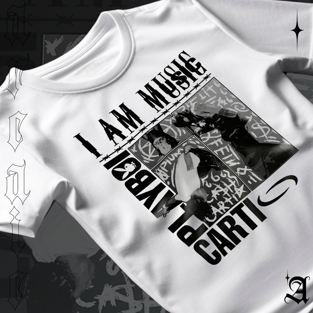 Camiseta Basica Algodao I Am Music Lançamento Terceiro Álbum Playboi Carti Rapper Americano Tee Unissex