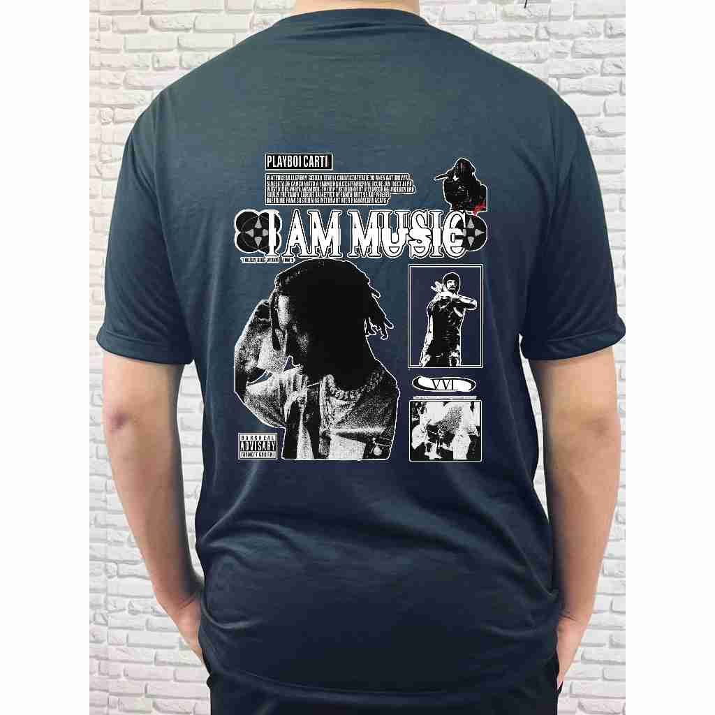 Camiseta camisa estampa Playboi Carti Rapper basica unissex manga curta