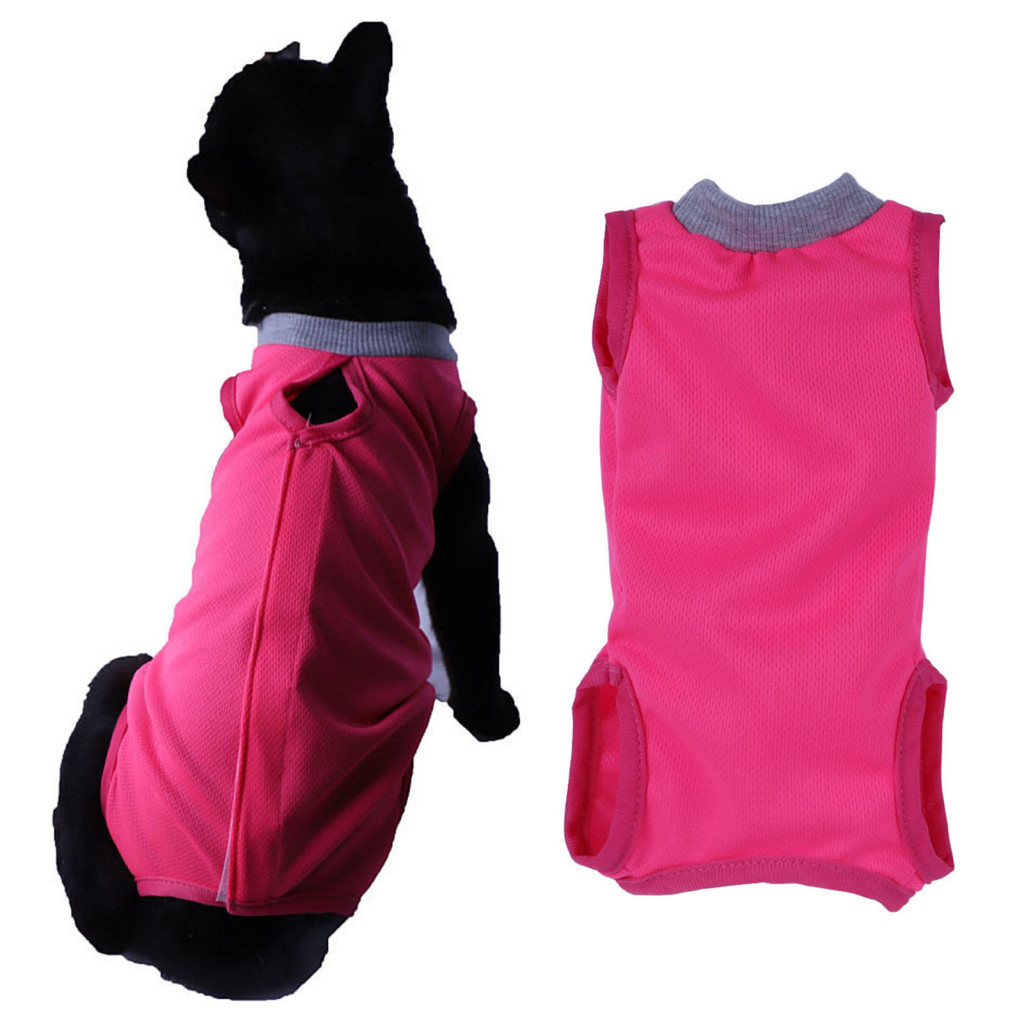 Cat Neutering Suit Surgical Recovery Clothes Adjustable – Comfortable Post-surgery Protective for Cats Soft Breathable
