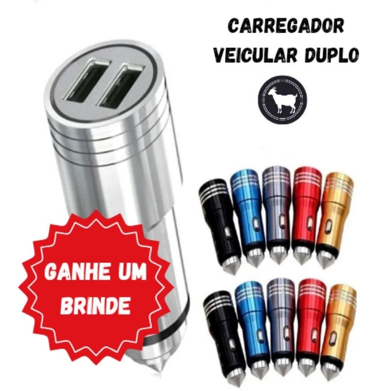 Carregador de Carro Duplo USB Alta Qualidade Power