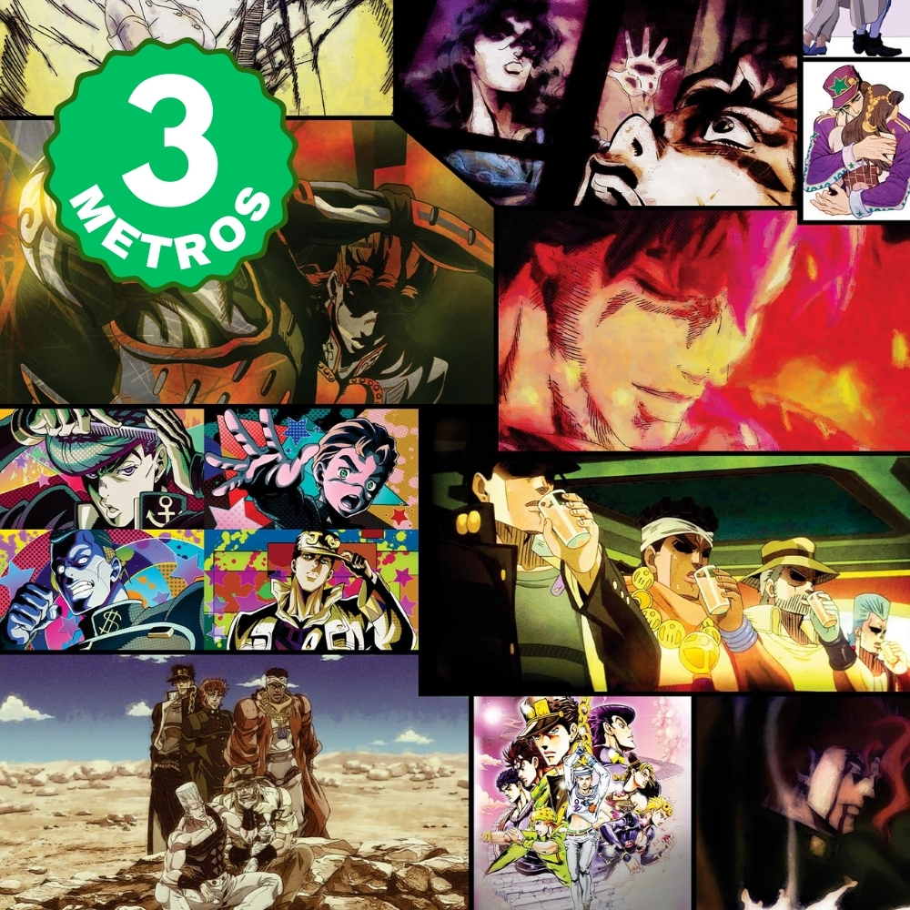 Papel de Parede Adesivo Auto Colante JoJo no Kimyo na Boken Bizarre Adventure Lavável 3 Metros