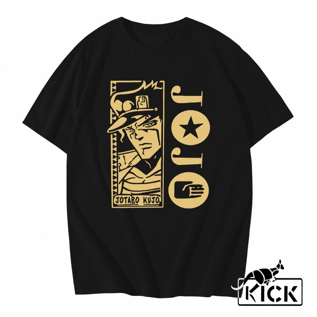 Camisa unissex  Anime Jojo Jotaro camiseta 100% algodão