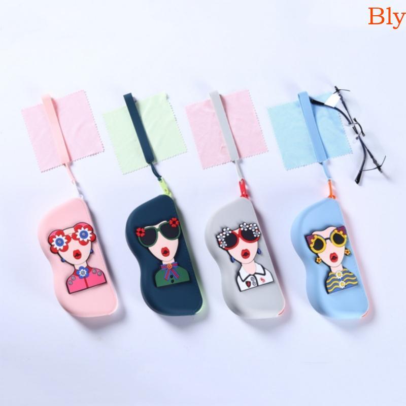 Bly Waterproofs Glasses Case Bolsa Óculos Silicone Alça Suspensa Para Itens Pequenos