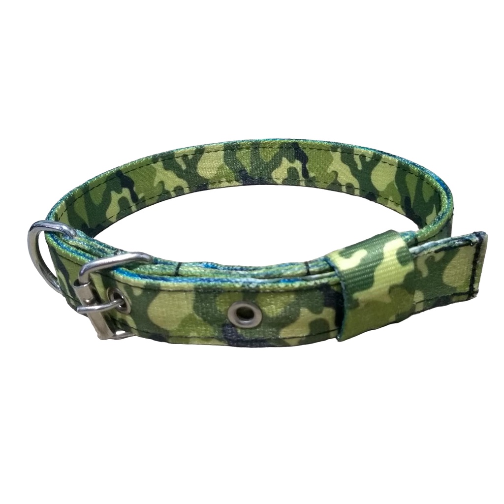 Coleira camuflada dupla camada para cachorro de medio e grande porte ( largura da fita 25mm )