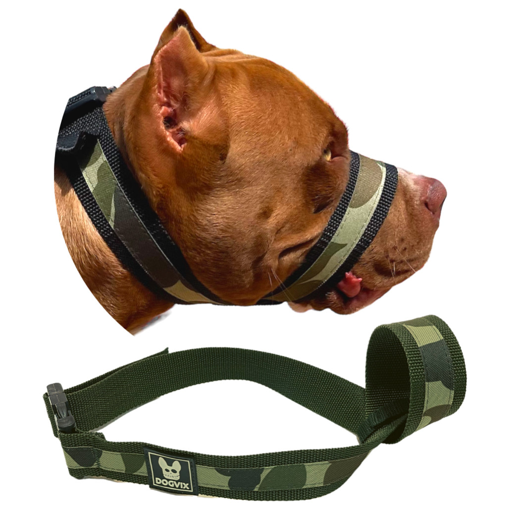 Focinheira Tática Militar Segura Confortável Para Cachorro Grande Com Fita Reforçada Dupla Costura