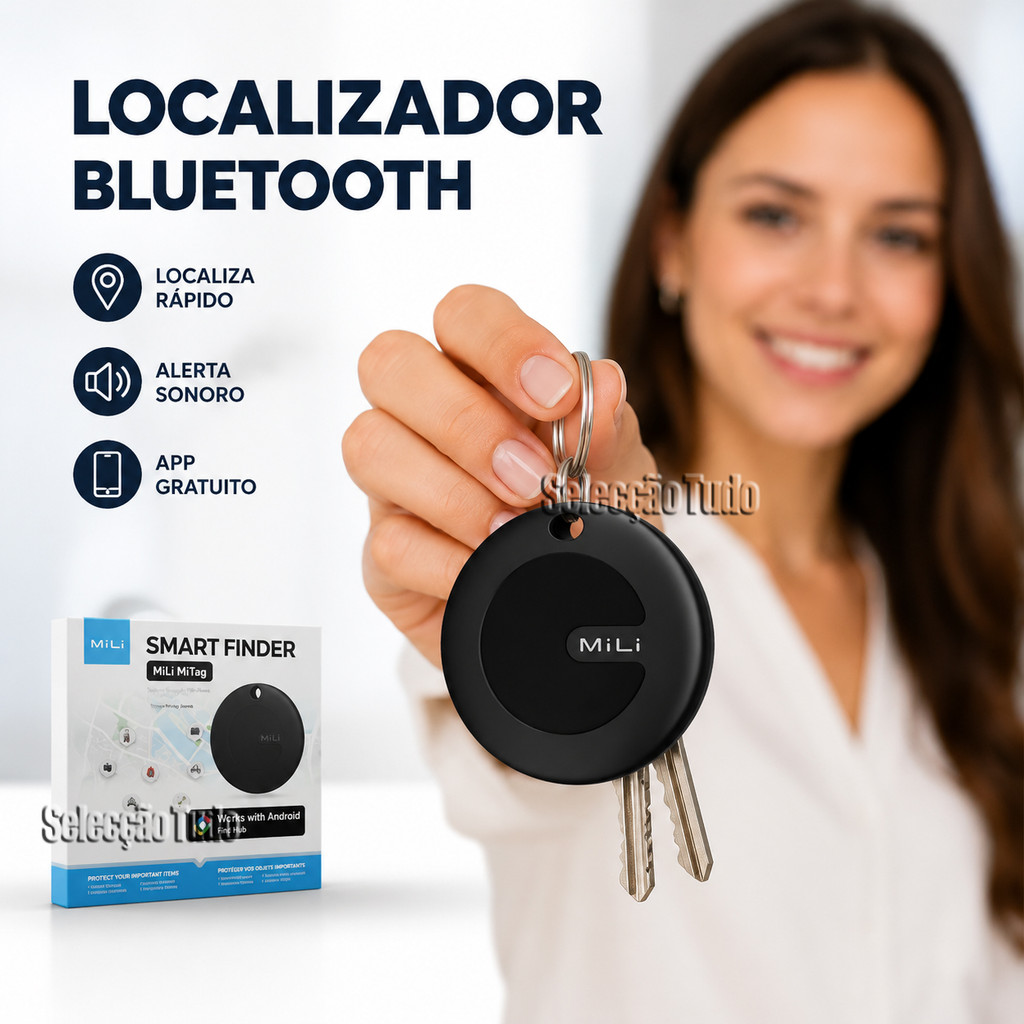 Bluetooth Smart Finder MiLi Anti Lost Locator Android Tracker Chaves Bolsa Etiqueta GPS