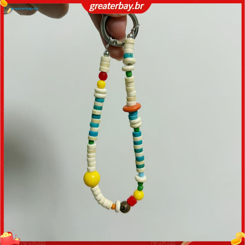 Handmade Retro Beaded Phone Lanyard Thick Colorful Strap Anti-lost Secure Mobile Chain Accessory for Smartphones – Sty