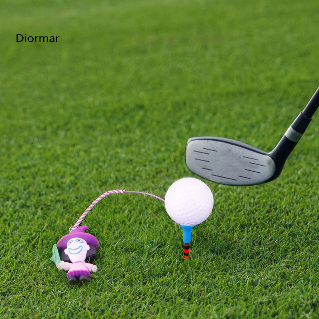 Durable Golf Tee with Cartoon Doll 83mm Tees Anti-lost Hanger Sharp Tip Ball Holder Training Aid Spike Accessories for S