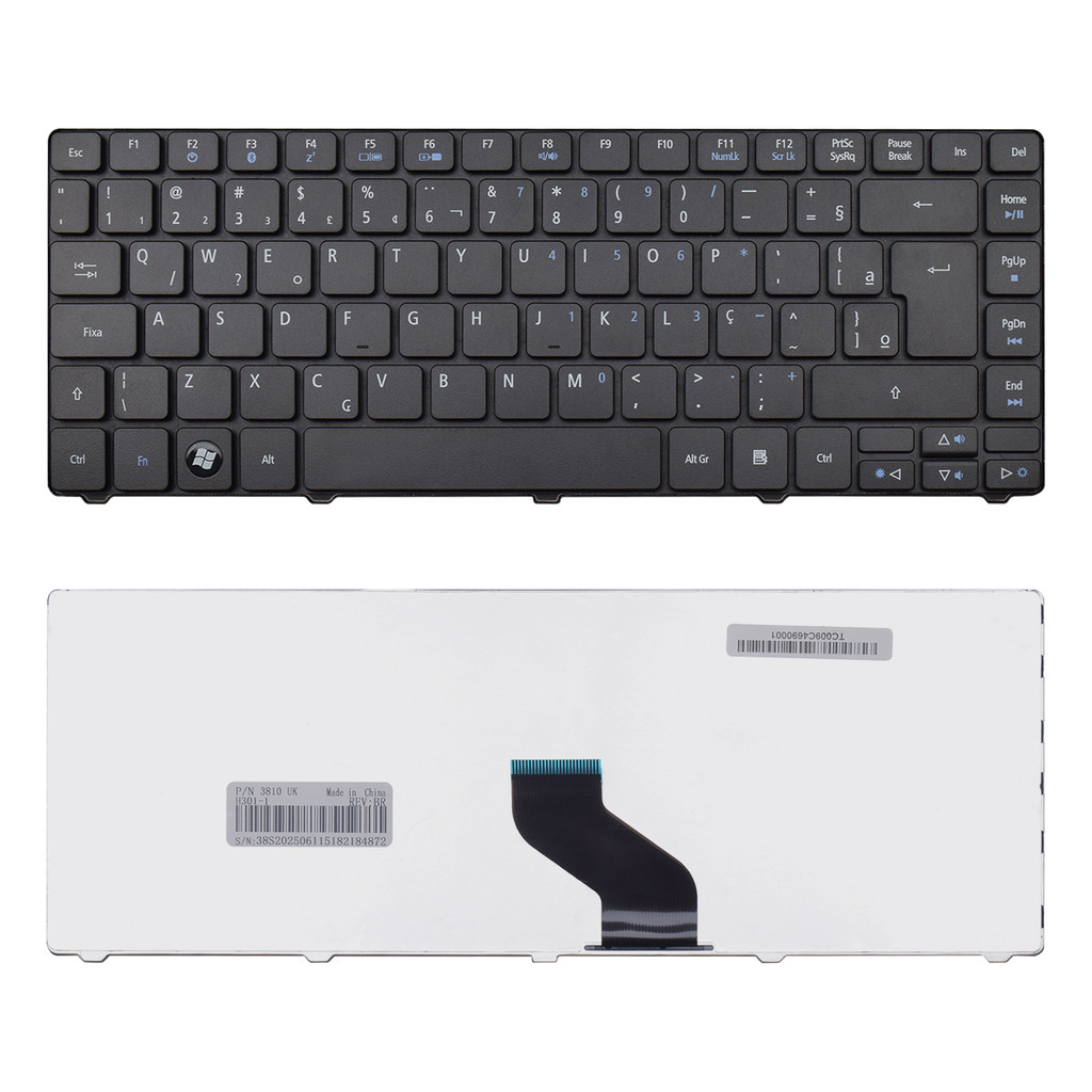 Teclado para Notebook compatível com Acer Part Number MP-09G26PA-698 ABNT2 - F3 Bluetooth