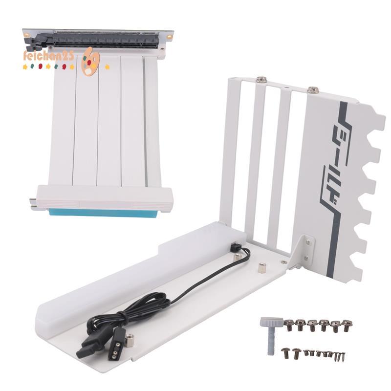 [Fast F] Suporte De Montagem De GPU Vertical Com Cabo Riser PCI-E 4.0 X16 Kit De Placa De Vídeo Ângulo Reto De 90 Graus
