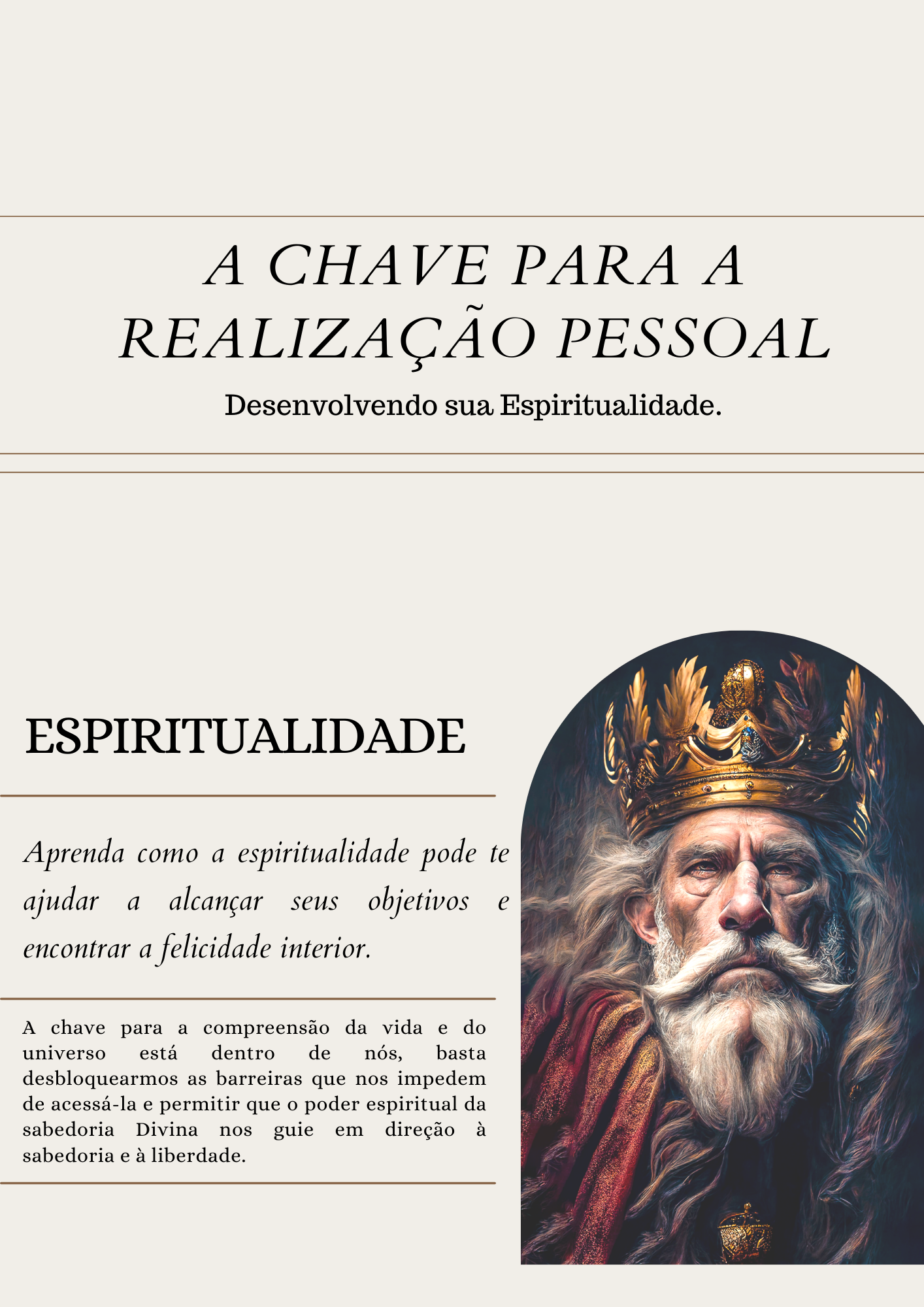 A CHAVE PARA A REALIZAÇÃO PESSOAL Desenvolvendo sua Espiritualidade.