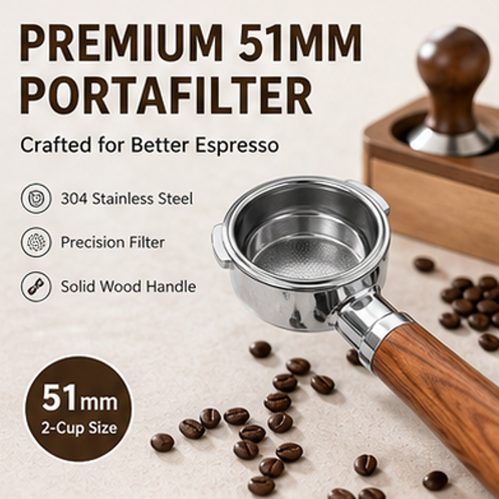 Portafiltro De Café Sem Fundo De 51 Mm Para Donlim Breville Bear