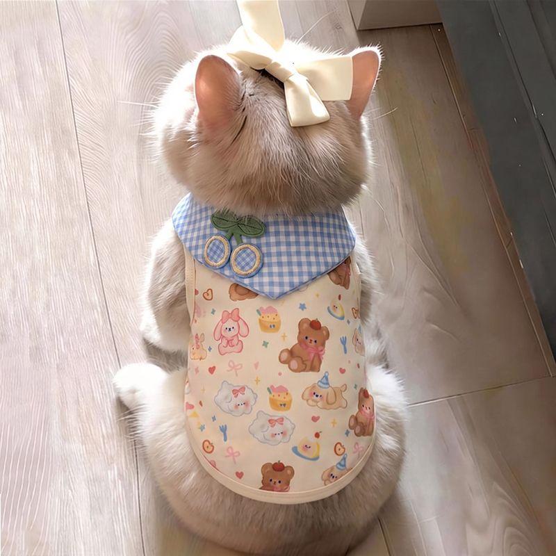 Roupas para cães Bichon Cat Muppets Teddy Cães pequenos Colete fofo para animais de estimação