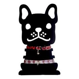 Expositor para coleiras Pet Dog Petshop - Organizador em Veludo Preto