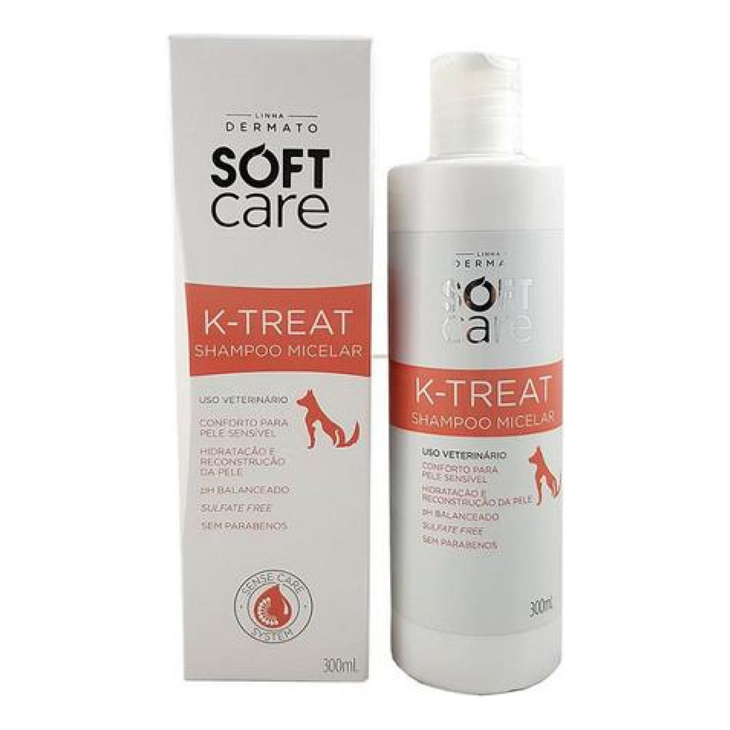 Soft Care K-treat Shampoo Micelar 300ml - Cães E Gatos