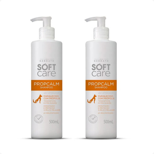Kit 2 Propcalm Shampoo Soft Care - 500 mL