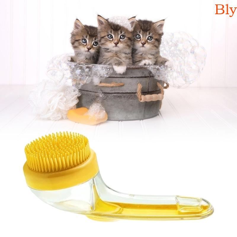 Bly Soft Massage Pet Grooming Brush Para Banho E Massagem Alça Proprietários Animais Estimação Relaxamento