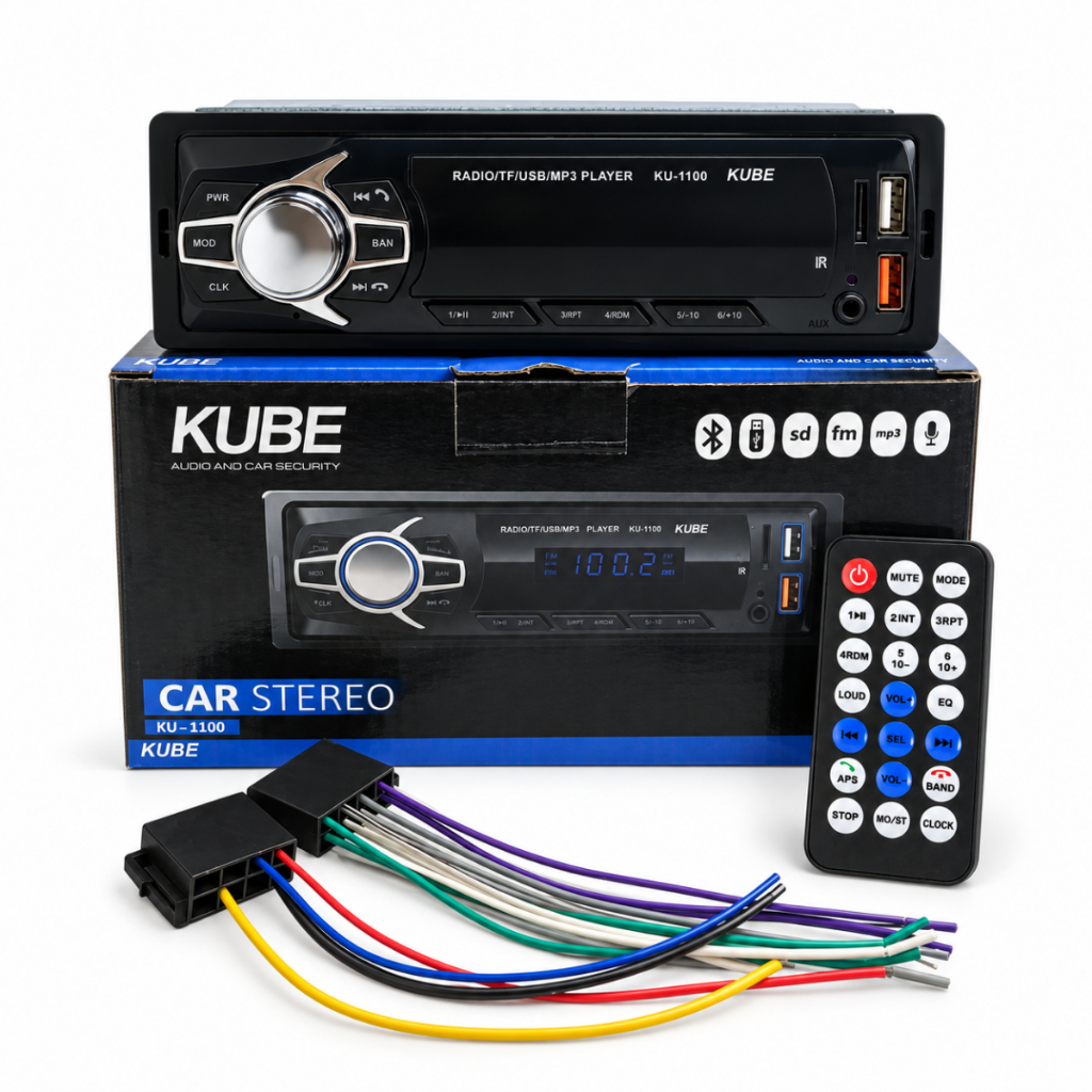 Som Automotivo Bluetooth Kube 2 USB FM SD AUX MP3 4x25W 12V Com Controle
