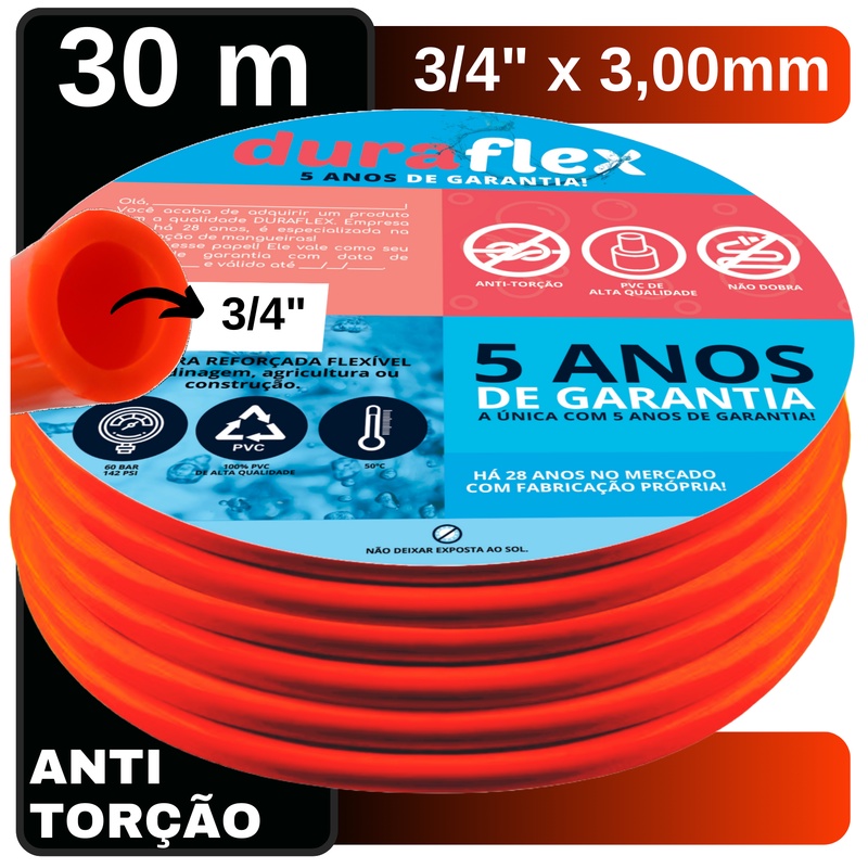 Mangueira Ultra Resistente 30Metros 3/4