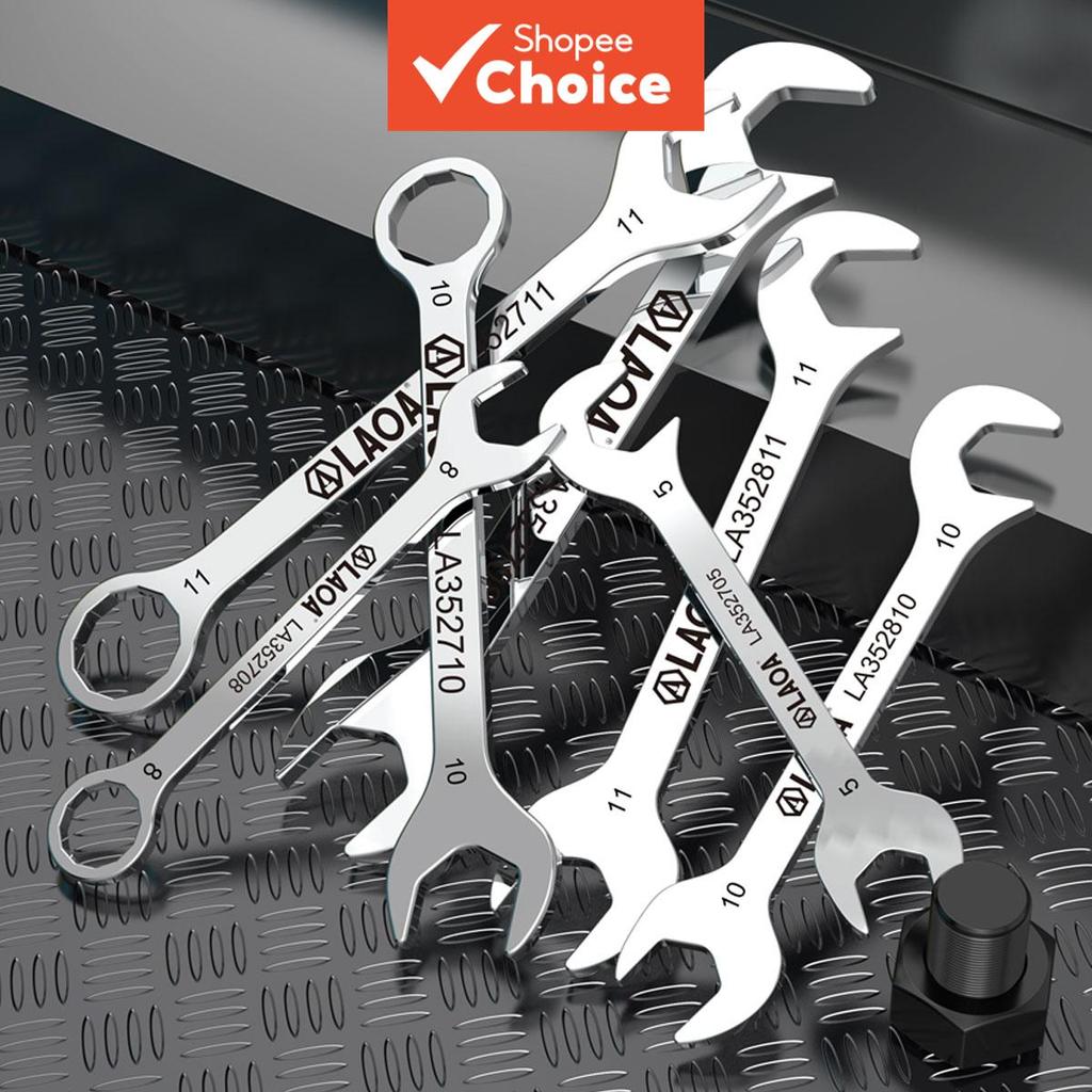 LAOA Mini Conjunto De Chave De Extremidade Aberta Fina Ultra 3Mm Cromo Vanádio Para Reparo Automotivo Trabalho Mecânico