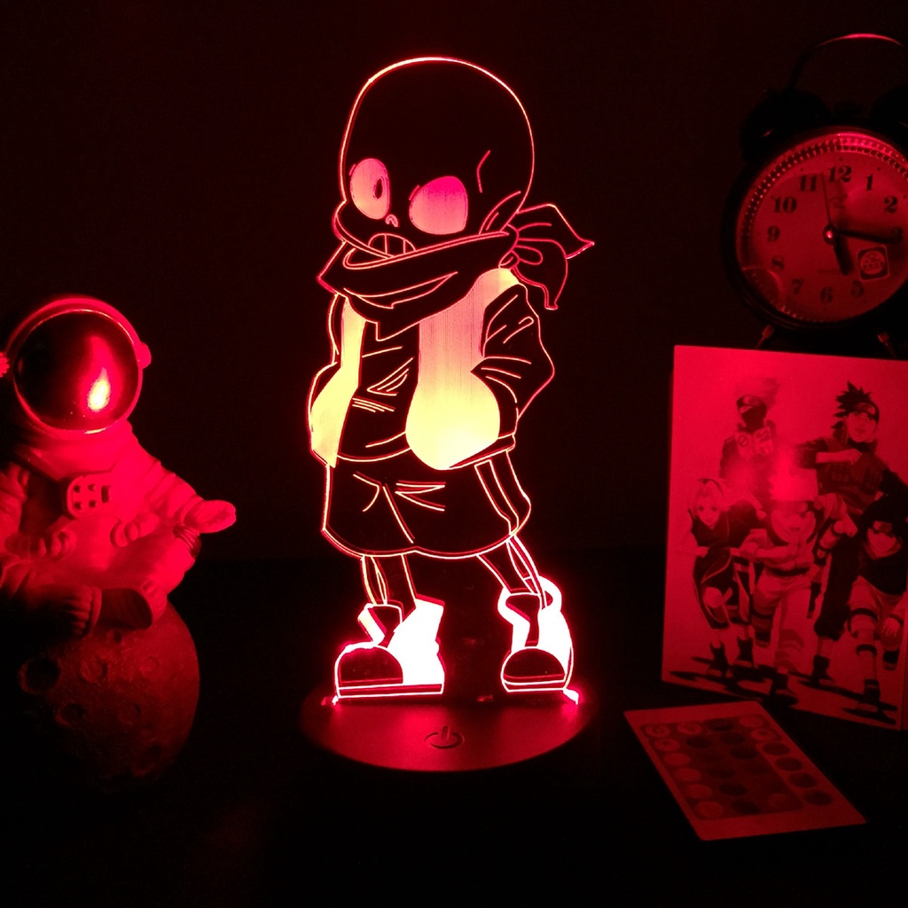 Game Undertale Sans Figure Lâmpada Led Noturna Jagermeister