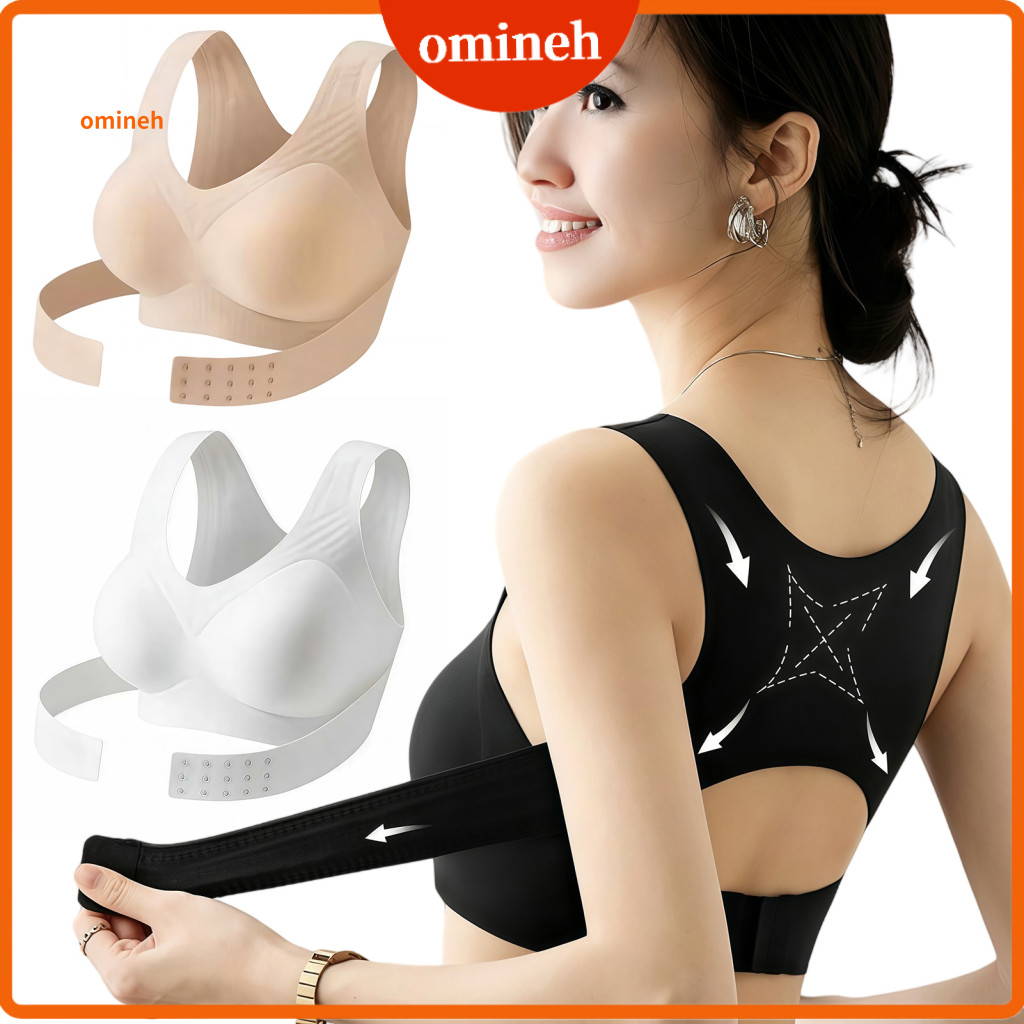 Wireless Lift Bra Skin Women’s Front Closure Push-up Bralette with Full Back Support No Underwire Posture Corrector fo