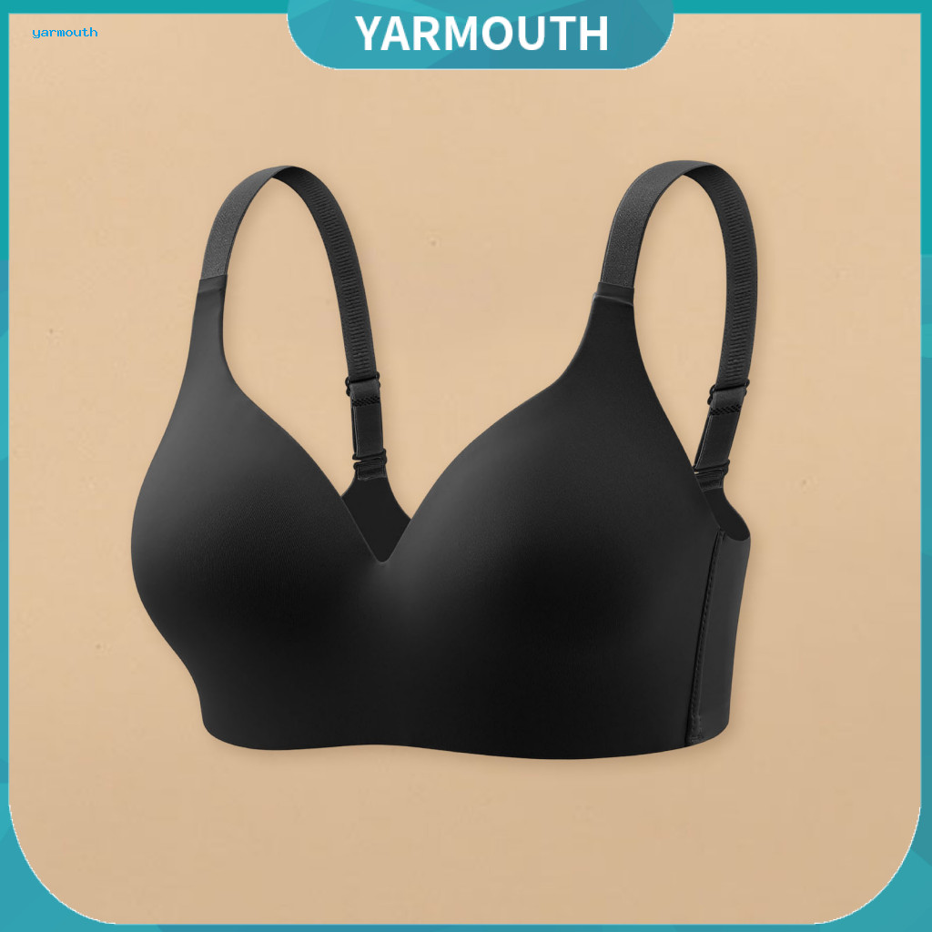 Full Coverage Wireless Bra Women’s Adjustable Strap Push-up Wire-free Anti-snag Solid Color 3/4 Foam Cup Back Buckle C