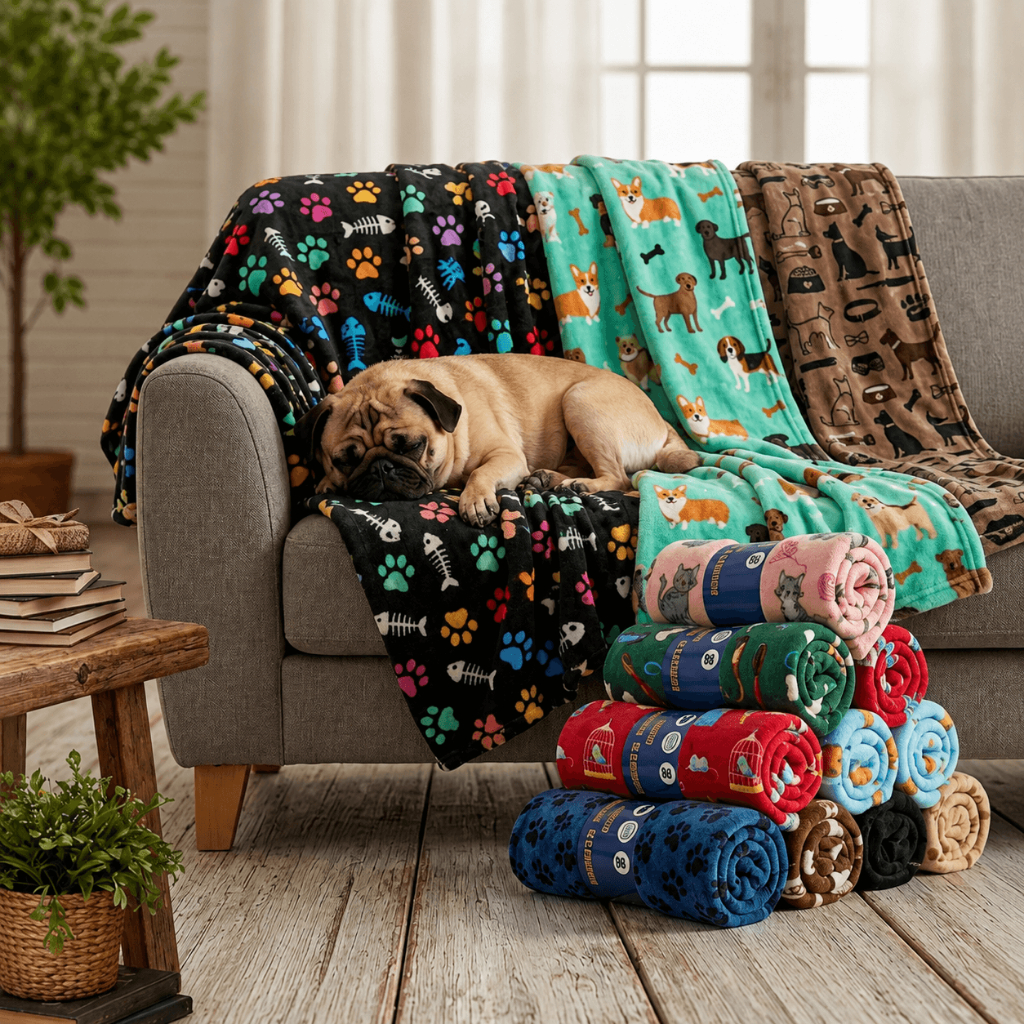 Kit 3 Mantas Soft Comfort Pet – Linha Premium Estampas Variadas