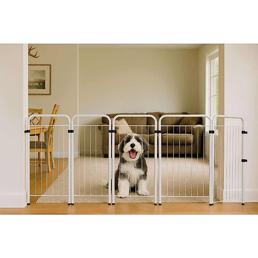 Cercadinho Dobrável 7 Módulos 51cm Divisor de Ambientes para Pet Cães e Gatos