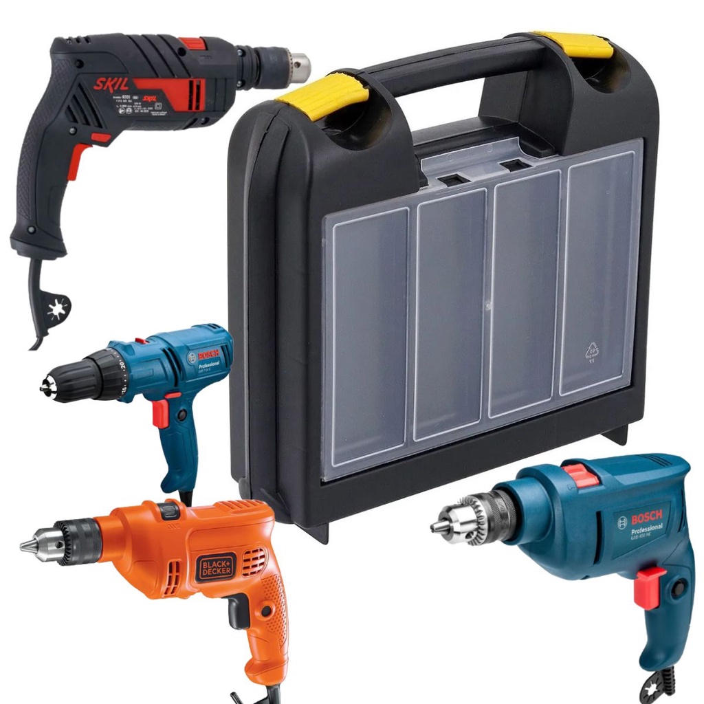 Maleta Para Furadeira Parafusadeira Organizador de Ferramentas Bosch Skil  Estojos Divisor