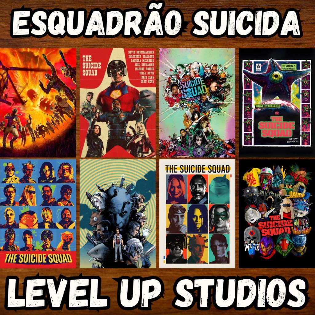 Esquadrão Suicida - Placas Quadros Decorativos Posters DC Comics Villains
