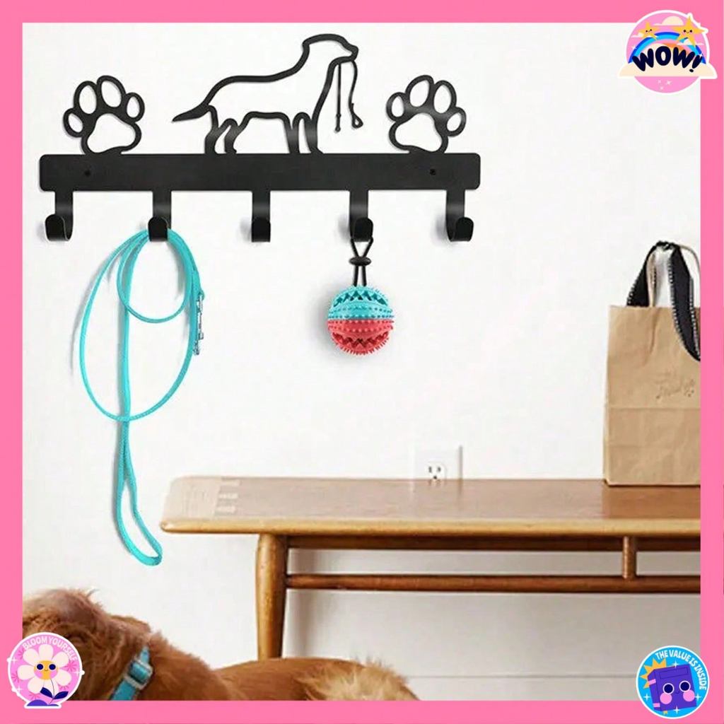 CIFbuy Metal Dog Paw Gancho De Parede Rack Chave Trela Toalha Organizador Decoração Para Animais De Estimação Presente