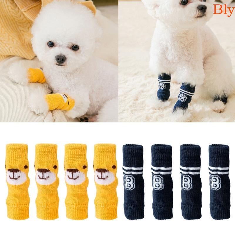 Bly Dog Knee Socks Protetores Joelho Para Animais Estimação Inverno Joelheiras Malha Cães Pequenos Usando